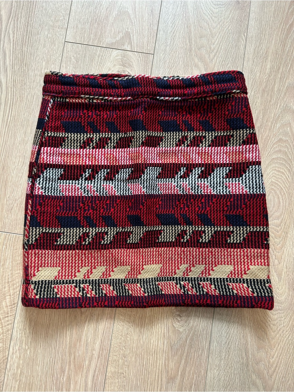 Maje multicolour woven mini skirt